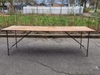 Grote houten markttafel , inklapbare tafel, werktafel, Antiek en Kunst, Antiek | Meubels | Tafels, Ophalen