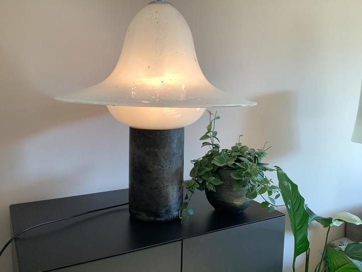 Alfredo Barbini Vintaga zeldzame murano glazen lamp, Huis en Inrichting, Lampen | Tafellampen, Zo goed als nieuw, Minder dan 50 cm