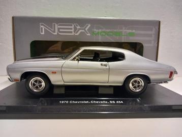 Chevrolet Chevelle SS 454 zilver 1970 Welly metal 1:18 KRD