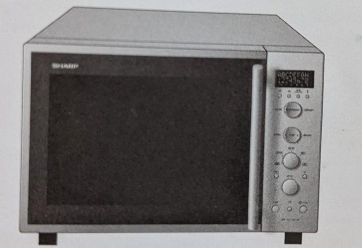 Sharp R-931BKW Combimagnetron met Grill, Witgoed en Apparatuur, Magnetrons, Zo goed als nieuw, Vrijstaand, Combimagnetron, 45 tot 60 cm