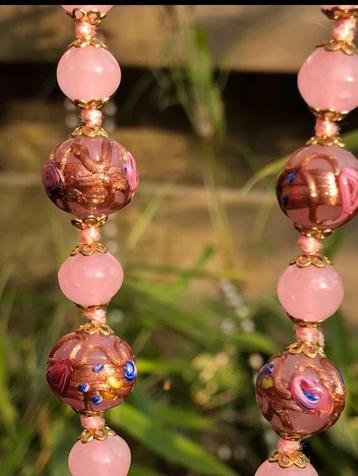 Ketting Murano Wedding Cake Kralen Roze beschikbaar voor biedingen