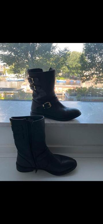 Dune London Rowen enkellaarsjes 38 zwart gouden accenten  beschikbaar voor biedingen