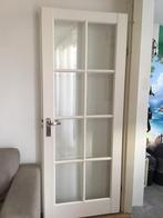 Mooie deur met facetglas. 83x210, Doe-het-zelf en Verbouw, Ophalen, Zo goed als nieuw, Binnendeur, 200 tot 215 cm