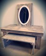 Kinder kaptafel, bureau steigerhout. NIEUW op maat, Huis en Inrichting, Tafels | Kaptafels, Ophalen of Verzenden, Nieuw, 50 tot 100 cm