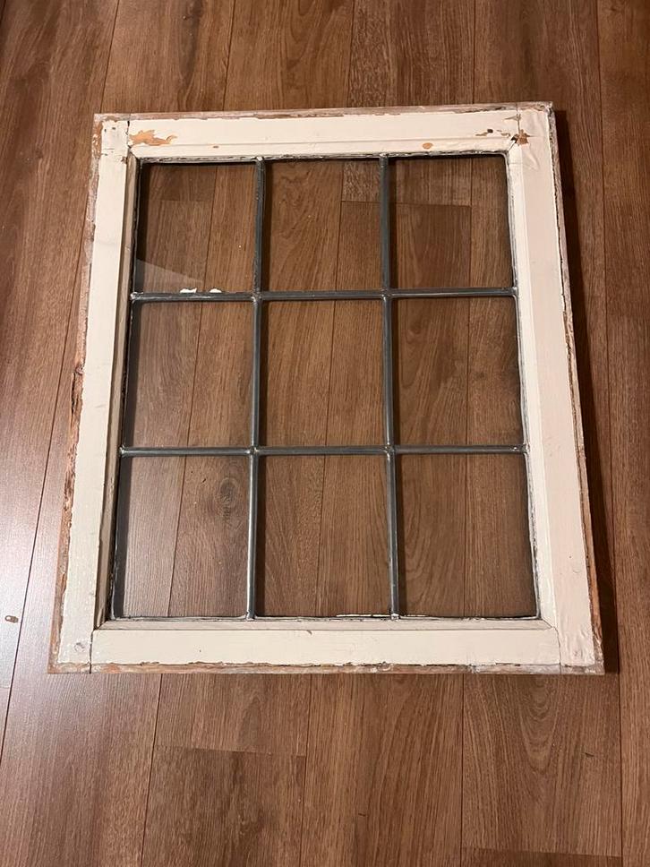 Authentiek oud houten ramen -decoratief/brocante/industrieel, Huis en Inrichting, Woonaccessoires | Wanddecoraties, Gebruikt, Ophalen