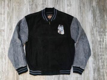 Vintage College Varsity Jacket - Wolf - Leer - Guide Gear  beschikbaar voor biedingen