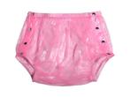 Plastic broek met drukknoop sluiting, Verzenden, Roze, Slip