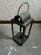 Groene emaille lantaarn voor een kaars, Antiek en Kunst, Ophalen of Verzenden, Koper of Brons