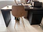 Bureau malm ikea bruin/zwart, Huis en Inrichting, Bureaus, Ophalen, Gebruikt, Bureau