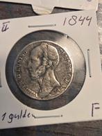 1 Gulden Willem II 1844, Postzegels en Munten, Munten | Nederland, 1 gulden, Zilver, Ophalen of Verzenden, Losse munt