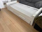 Woood - bed Dennis - wit, Ophalen, 85 tot 100 cm, Zo goed als nieuw, Lattenbodem