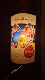 Zeldzame Coca-Cola reclame, gebogen - verlichting, take off, Ophalen of Verzenden, Gebruikt, Lichtbak of (neon) lamp
