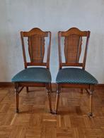 2 Eiken Eetkamerstoelen - Rotterdam Ommoord, Ophalen, Bruin, Vijf, Zes of meer stoelen