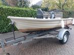 Stabiele Visboot 420 / tourboot + trailer, Watersport en Boten, 10 tot 30 pk, Gebruikt, Ophalen of Verzenden, 3 tot 6 meter