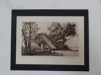 Fraaie ets titel Op t land, CM van der Woerd, 1901-1994, Antiek en Kunst, Kunst | Etsen en Gravures, Verzenden