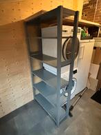 Grijze houten stellingkast - 179x90x30cm, Ophalen, Gebruikt