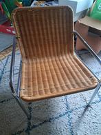 Vintage Rieten Stoel met Chrome Frame, Ophalen