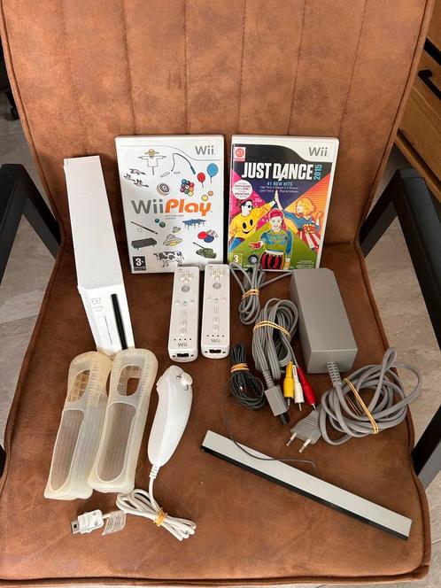 Nintendo spelcomputer Wii, Spelcomputers en Games, Spelcomputers | Nintendo Wii, Gebruikt, Met 3 controllers of meer, Met games
