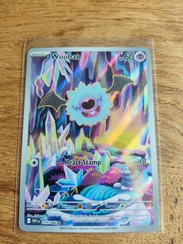 Pokemon Woobat Illustration Rare White Flare beschikbaar voor biedingen