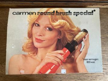 Carmen oranje round brush föhnborstel borstelföhn in doos beschikbaar voor biedingen