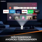 Zverky 4K Mini Projector Beamer met Android TV (Netflix, You, Audio, Tv en Foto, Beamers, Flex Ltd., Nieuw, https://flex.com/contact-us