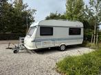 Hobby Classic 1995 + tent luifel fietsenrek, Caravans en Kamperen, Hobby, Particulier, 4 tot 5 meter, Luifel