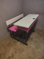 Antiek schoolbankje, Ophalen of Verzenden, Gebruikt, Bureau