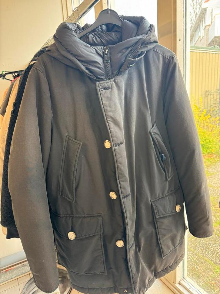 Originele Woolrich Parka, Kleding | Heren, Jassen | Zomer, Zo goed als nieuw, Maat 52/54 (L), Zwart, Ophalen of Verzenden