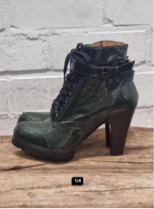 Muxart Barcelona - Mooie leren laarsjes maat 39 - Nieuw €200, Kleding | Dames, Schoenen, Nieuw, Lage of Enkellaarzen, Groen, Ophalen of Verzenden