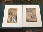 2 Antieke Islamitische /Perzische miniaturen, Antiek en Kunst, Ophalen of Verzenden