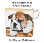 Nieuwe mini Portemonnee met rits - Engelse Bulldog 9x10 cm, Nieuw, Overige merken, Verzenden, Overige kleuren