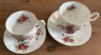 2 Paragon kop & schotel sets,Flower Festival & Forget Me Not, Ophalen of Verzenden, Zo goed als nieuw, Porselein, Kop en/of schotel
