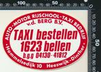 Sticker: Van de Berg Auto Motor Rijschool - Heeswijk Dinther, Verzamelen, Ophalen of Verzenden, Zo goed als nieuw, Bedrijf of Vereniging