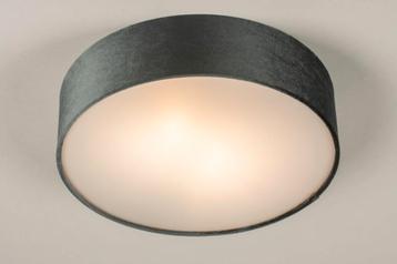 Stoffen plafondlamp grijs 50cm beschikbaar voor biedingen