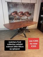 Nieuwe icatchers Ford eettafel walnoot Deens ovaal 200cm€335, Ophalen, Industrieel landelijk brocante barok koloniaal boheems modern