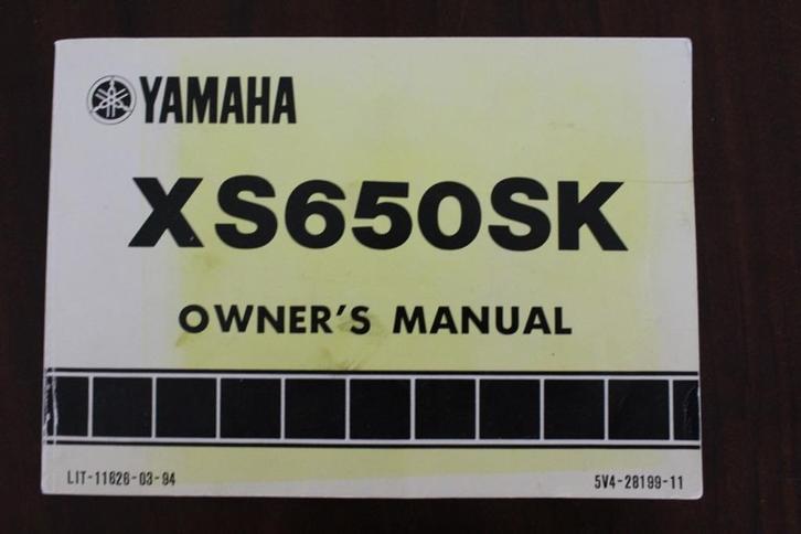 Yamaha XS650SK 1982 motorcycle owner's manual XS 650 SK, Motoren, Handleidingen en Instructieboekjes, Yamaha, Ophalen of Verzenden