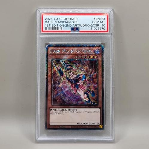 Yu-Gi-Oh Dark Magician Girl RA03 EN123 PSA 10 1st edition, Hobby en Vrije tijd, Verzamelkaartspellen | Yu-gi-Oh!, Nieuw, Losse kaart