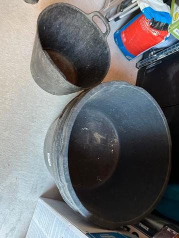 3 Metsel-kuipen 65L - Gebruikt beschikbaar voor biedingen