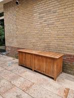 Zgan accacia houten opbergbox kussenbak kussenbox, Ophalen, Zo goed als nieuw, Hout