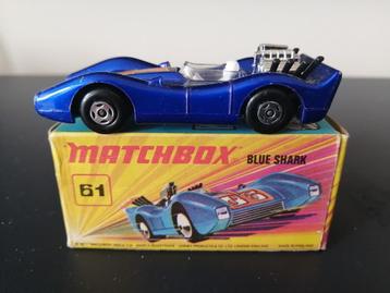 Lesney Matchbox Superfast #61 Blue Shark in doosje  beschikbaar voor biedingen