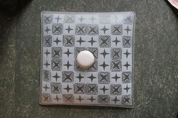 vintage jaren '60/'50 schaal plafondlamp/plafonnière glas v beschikbaar voor biedingen