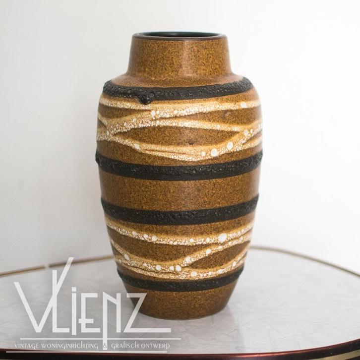 Vintage, retro West-Germany vaas, Scheurich keramiek 549-21, Huis en Inrichting, Woonaccessoires | Vazen, Gebruikt, Overige kleuren