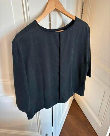 Won Hundred zwart shirt met split op rug, maat 38 beschikbaar voor biedingen