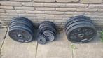 Halterschijven en Halterstang | Barbell & Plates Homegym, Sport en Fitness, Ophalen, Zo goed als nieuw, Halterstangen