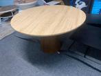 Tafel echt travetin 129 cm doorsnee mango hout kegel poot, Nieuw, 100 tot 150 cm, Overige materialen, 100 tot 150 cm