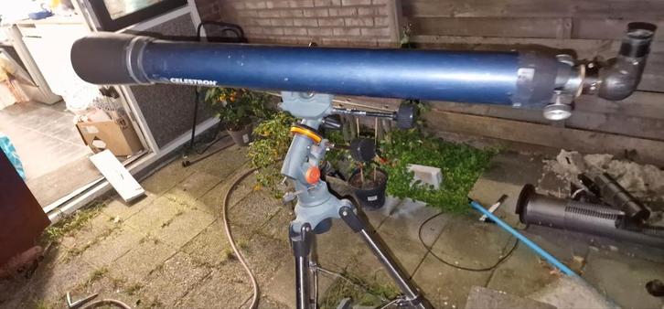 Celestron AstroMaster 90 Refractor Telescoop, Audio, Tv en Foto, Optische apparatuur | Telescopen, Gebruikt, Lenzentelescoop (refractor)