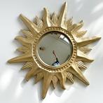 vintage sunburst SPIEGEL bolle zonnespiegel goud Boho chic, Antiek en Kunst, Antiek | Spiegels, Overige vormen, Minder dan 100 cm