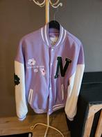 Bershka Baseball jas Maat M, Maat 38/40 (M), Paars, Jasje, Gedragen