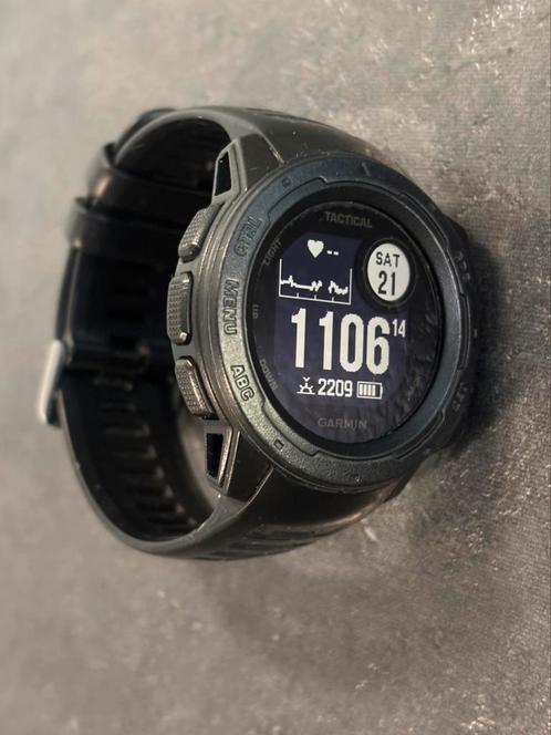 Garmin instinct tactical smartwatch, Sieraden, Tassen en Uiterlijk, Sporthorloges, Zo goed als nieuw, Android, Zwart, Afstand