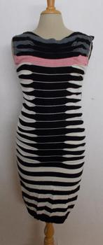 Apart fijn gebreid/knitwear streep jurkje van Ted Baker! 40, Maat 38/40 (M), Beige, Ophalen of Verzenden, Zo goed als nieuw